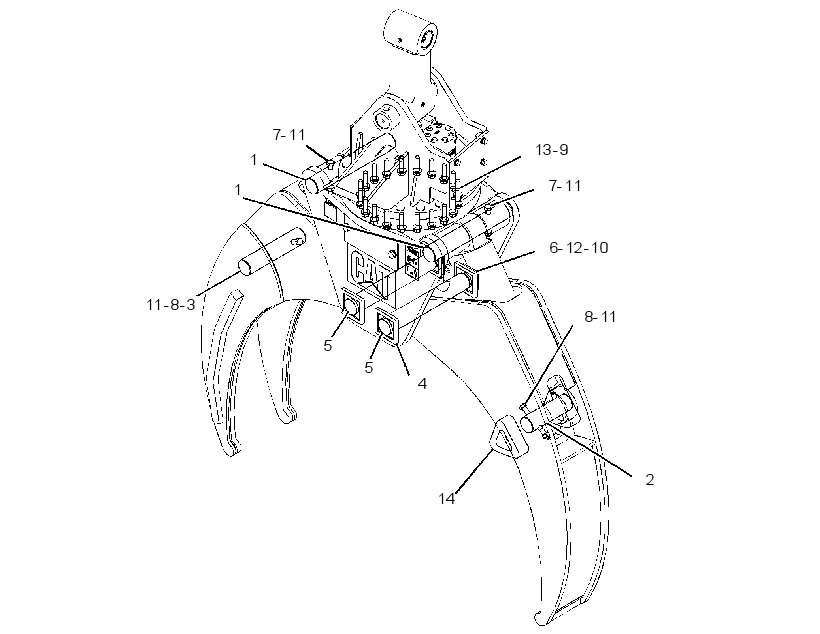 PIN GP-GRAPPLE 2319474 CAT