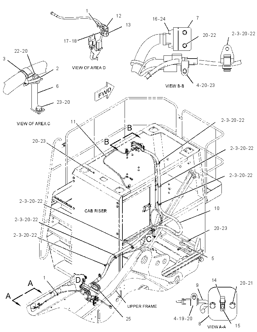 WIRING GP-CAB RISER 2550861 CAT