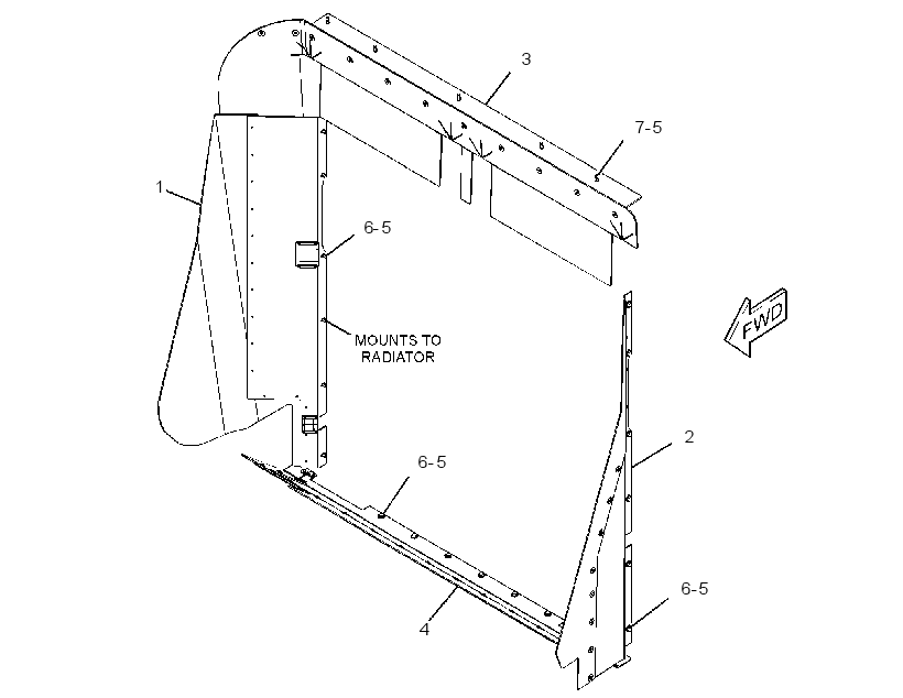 BAFFLE GP-RADIATOR 2673026 CAT