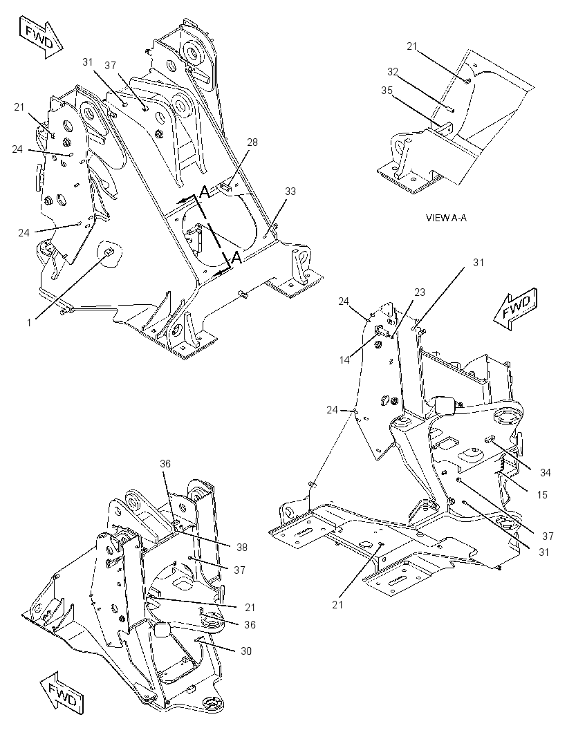FRAME AS-FRONT 2217054 CAT
