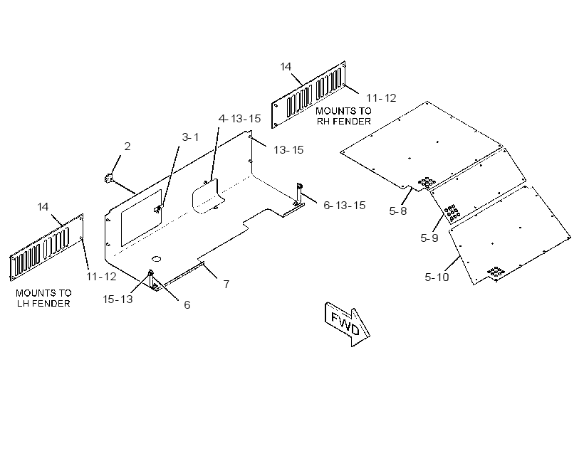 COVER GP-FENDER 1400392 CAT