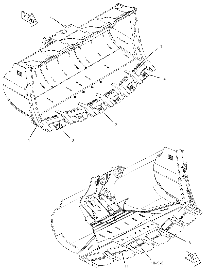 Ковш скальный 2400277 CAT
