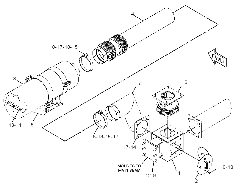 EXHAUST AR-ENGINE 2500795 CAT