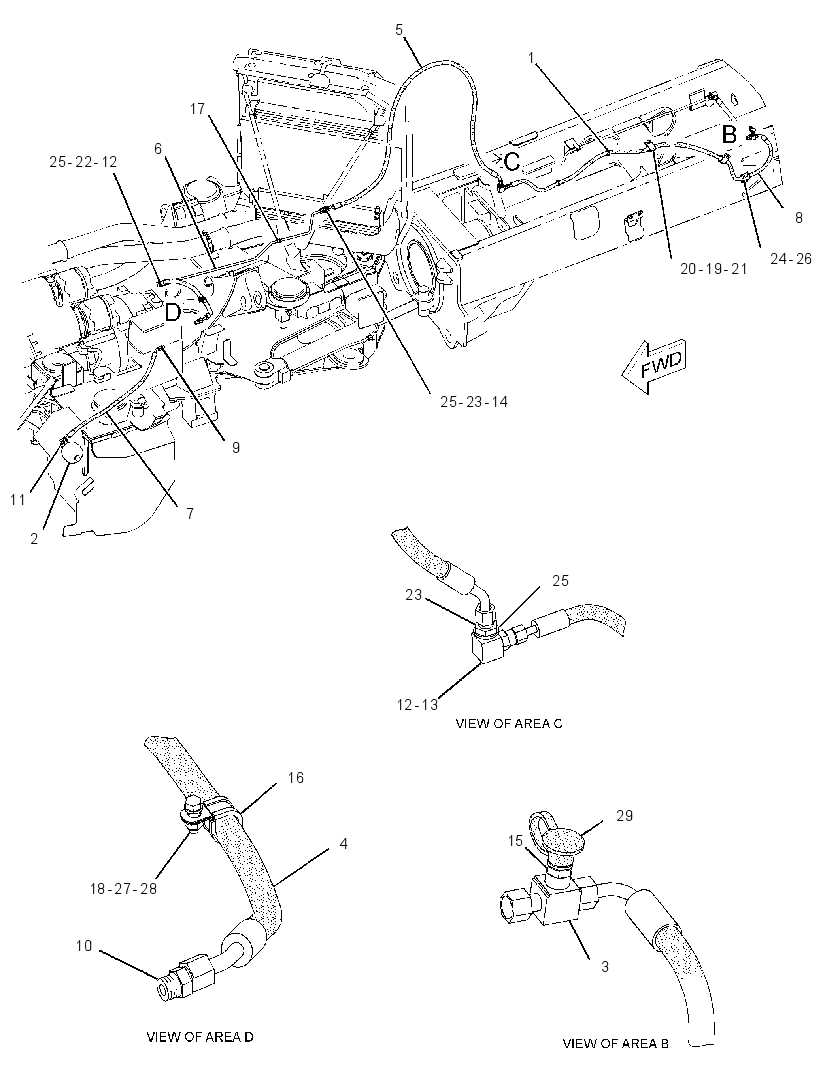 LINES GP-PARKING BRAKE 2345592 CAT