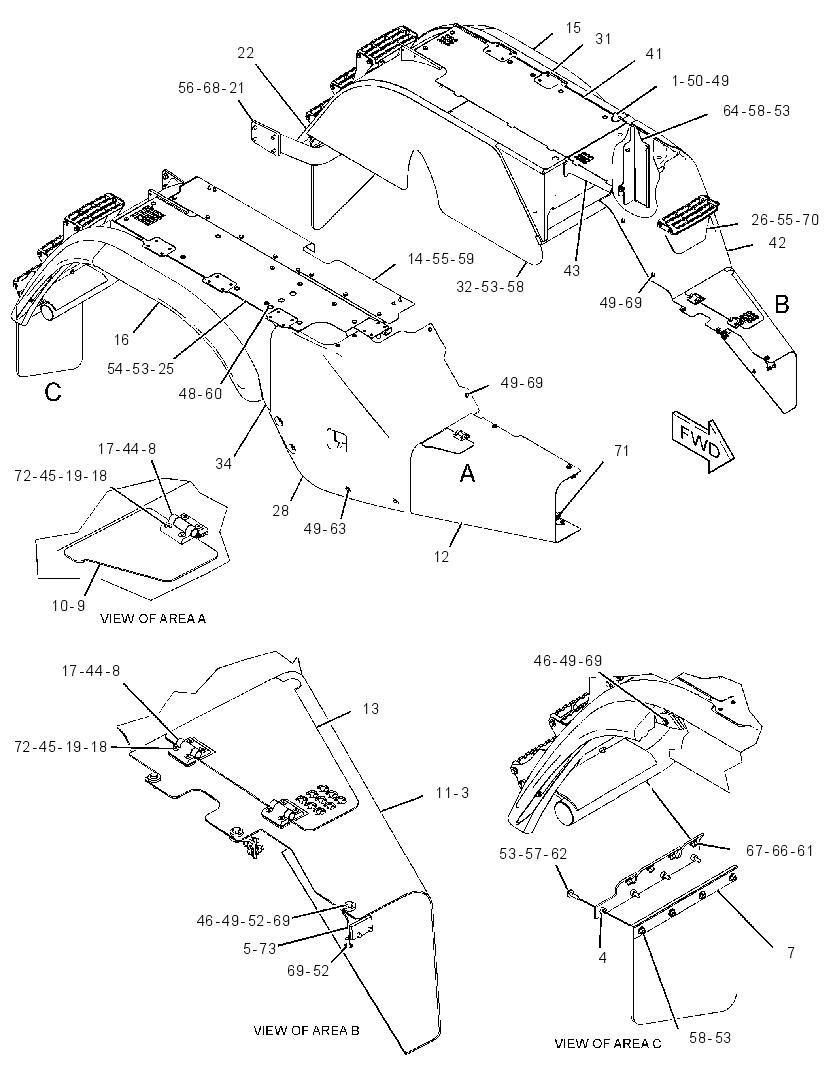 FENDER & SUPPORT GP 2592759 CAT