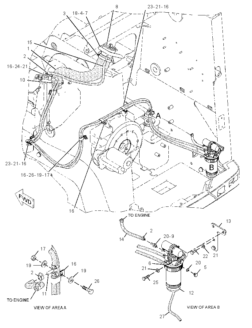LINES GP-FUEL PRM & FILTER 2180931 CAT