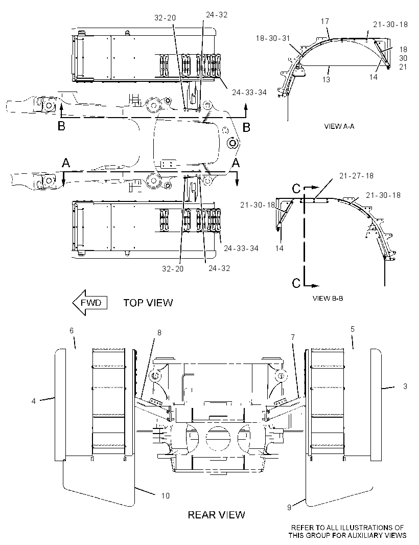 FENDER & SUPPORT GP 1527099 CAT