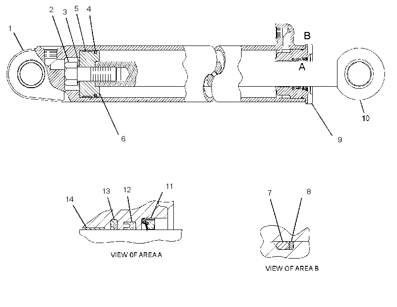 Цилиндр наклона 1214266 CAT
