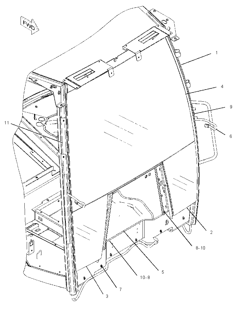 CANOPY GP-OPEN ROPS 2061887 CAT