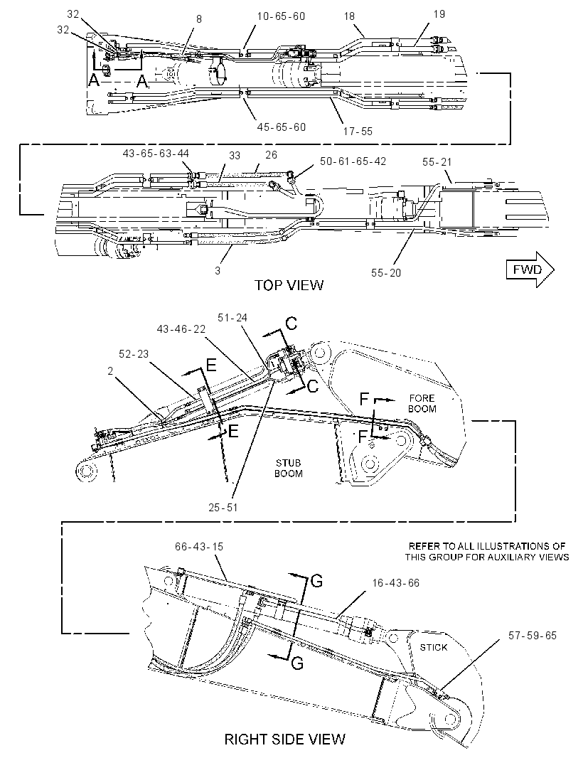 Трубопроводы стрелы 2794816 CAT