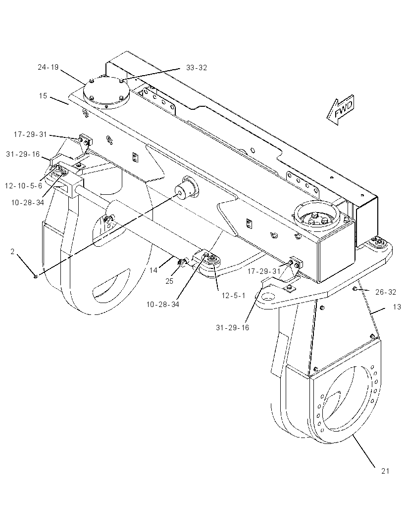 BAR GP-OSCILLATING & STEERING 2365923 CAT