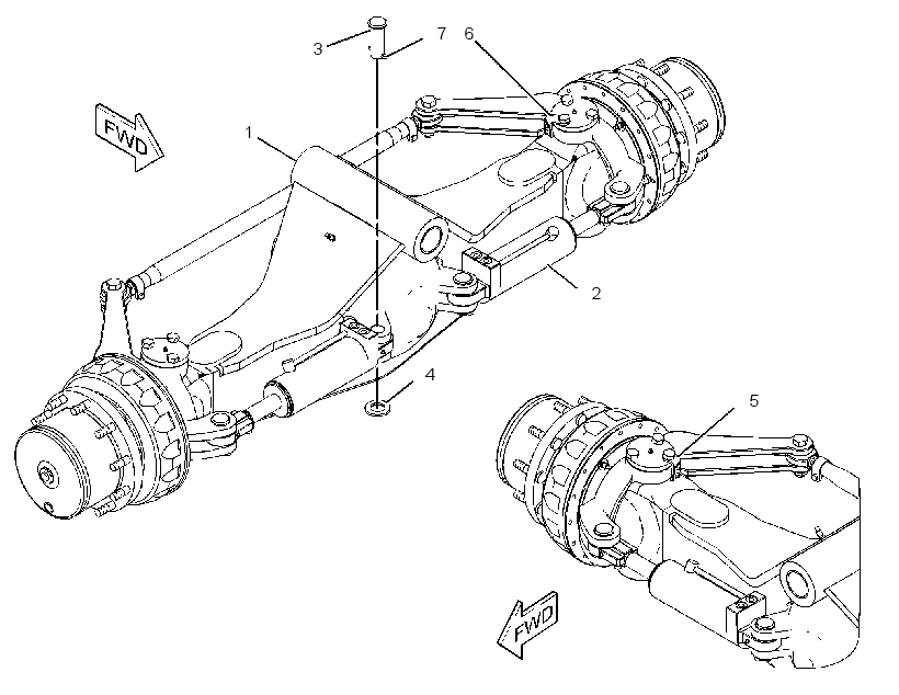 AXLE AR-FRONT 2642012 CAT
