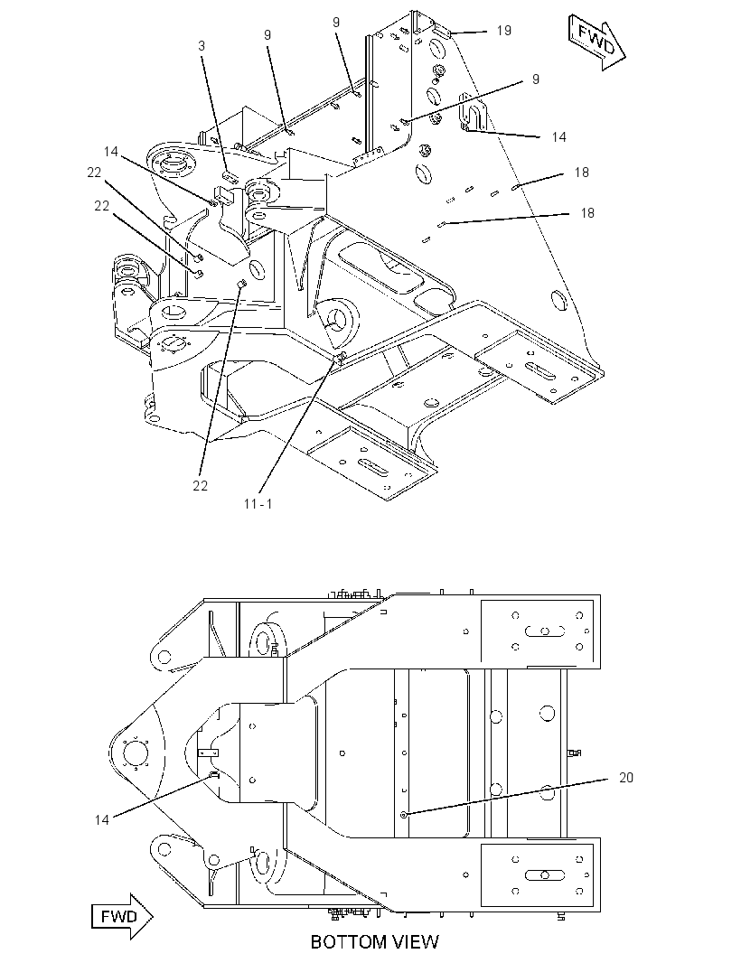 FRAME AS-LOADER 2542440 CAT