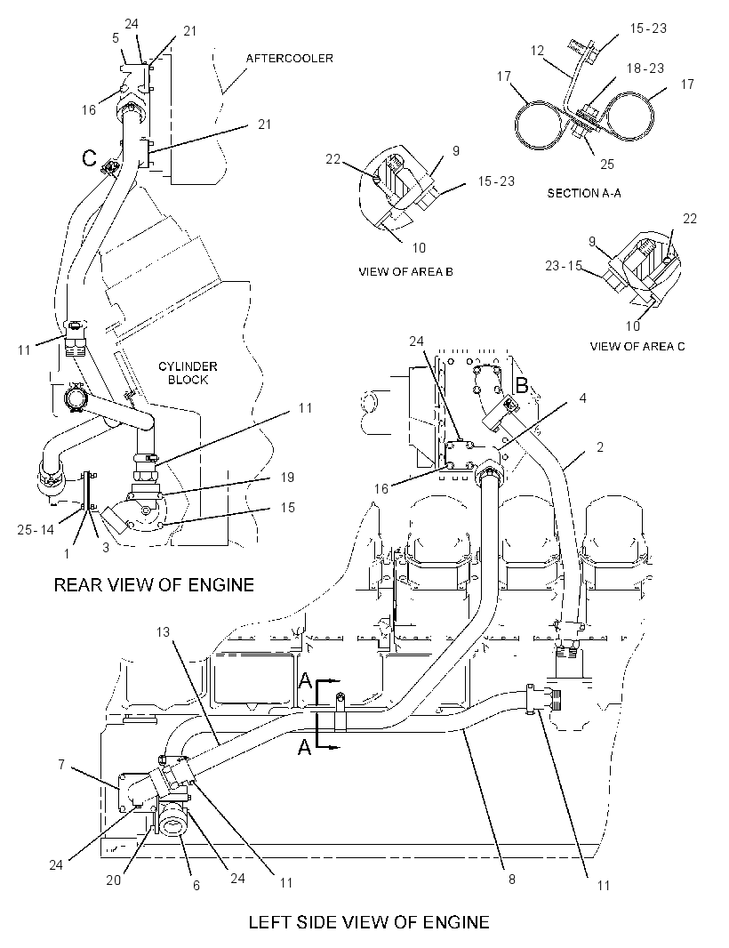 LINES GP-AUXILIARY FRESH WATER 4P3529 CAT