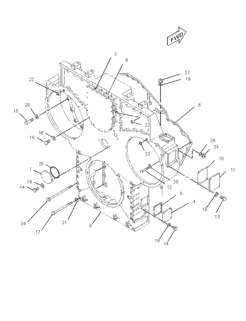 HOUSING GP-REAR 2888541 CAT
