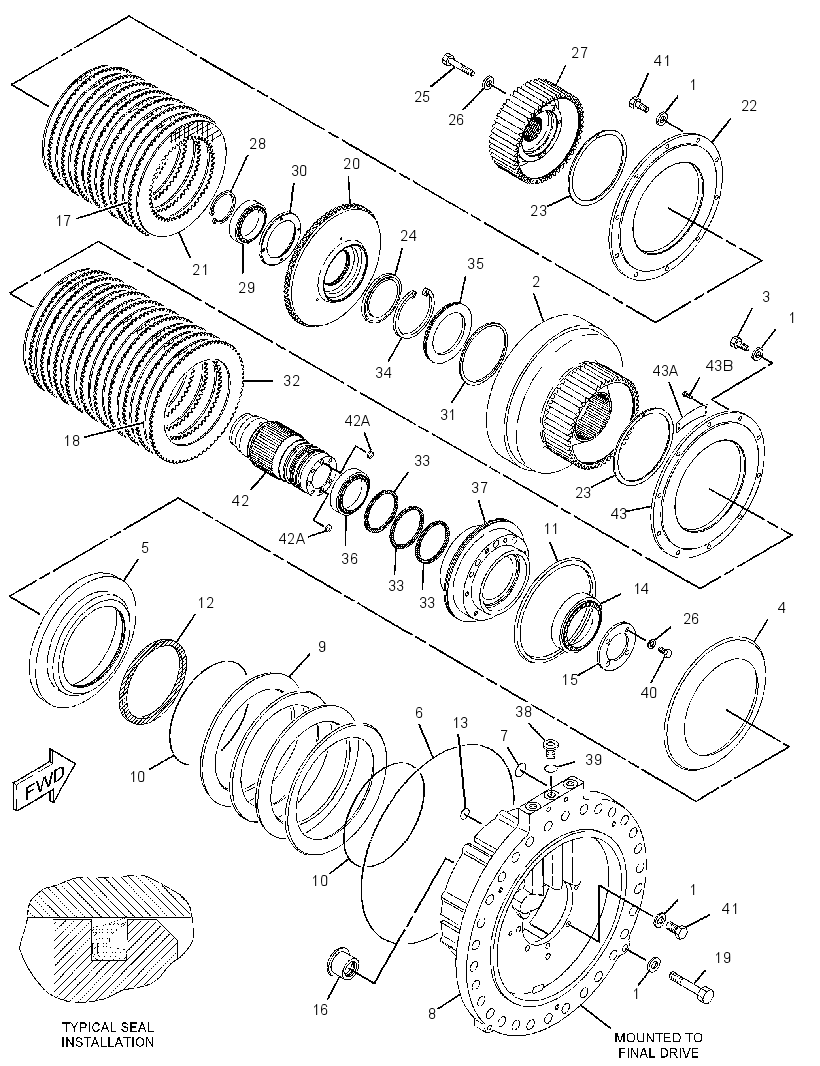 CLUTCH & BRAKE GP-STEERING 1222380 CAT