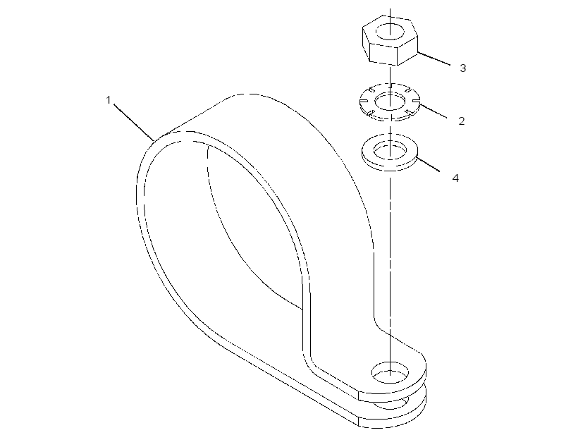 Крепёж жгута проводов 2680864 CAT