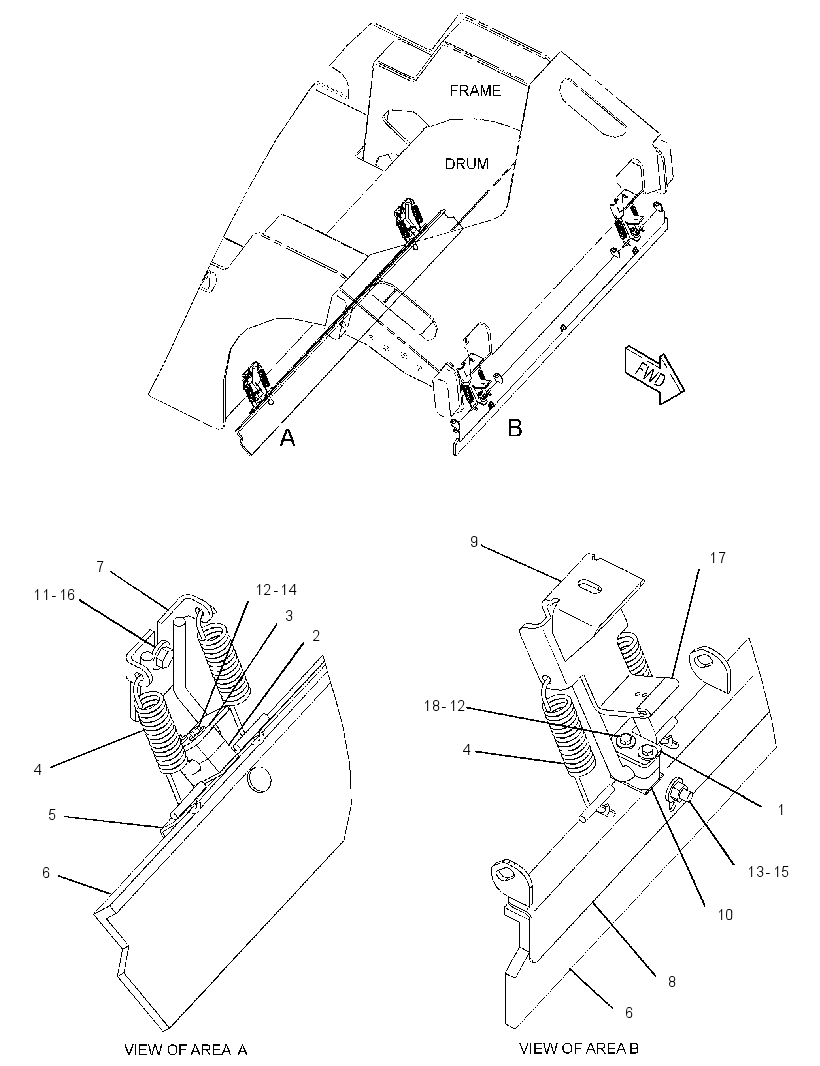 SCRAPER GP-DRUM 1900090 CAT