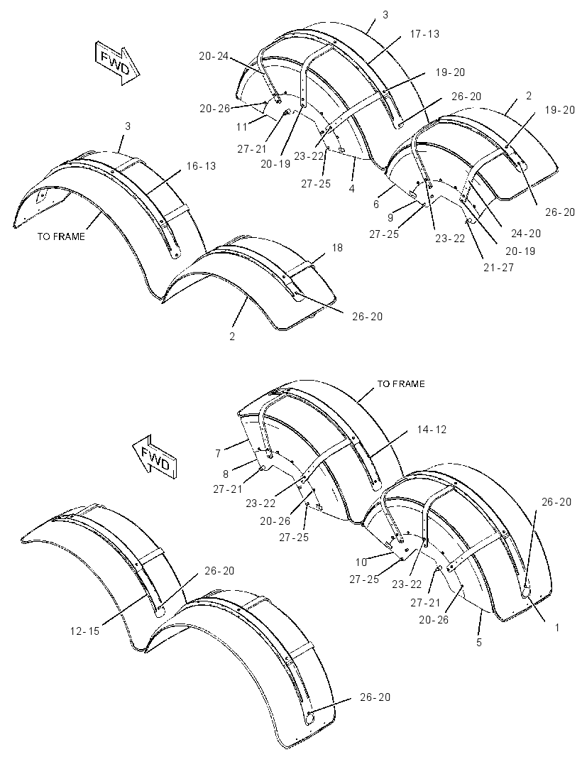 FENDER & SUPPORT GP 2555090 CAT