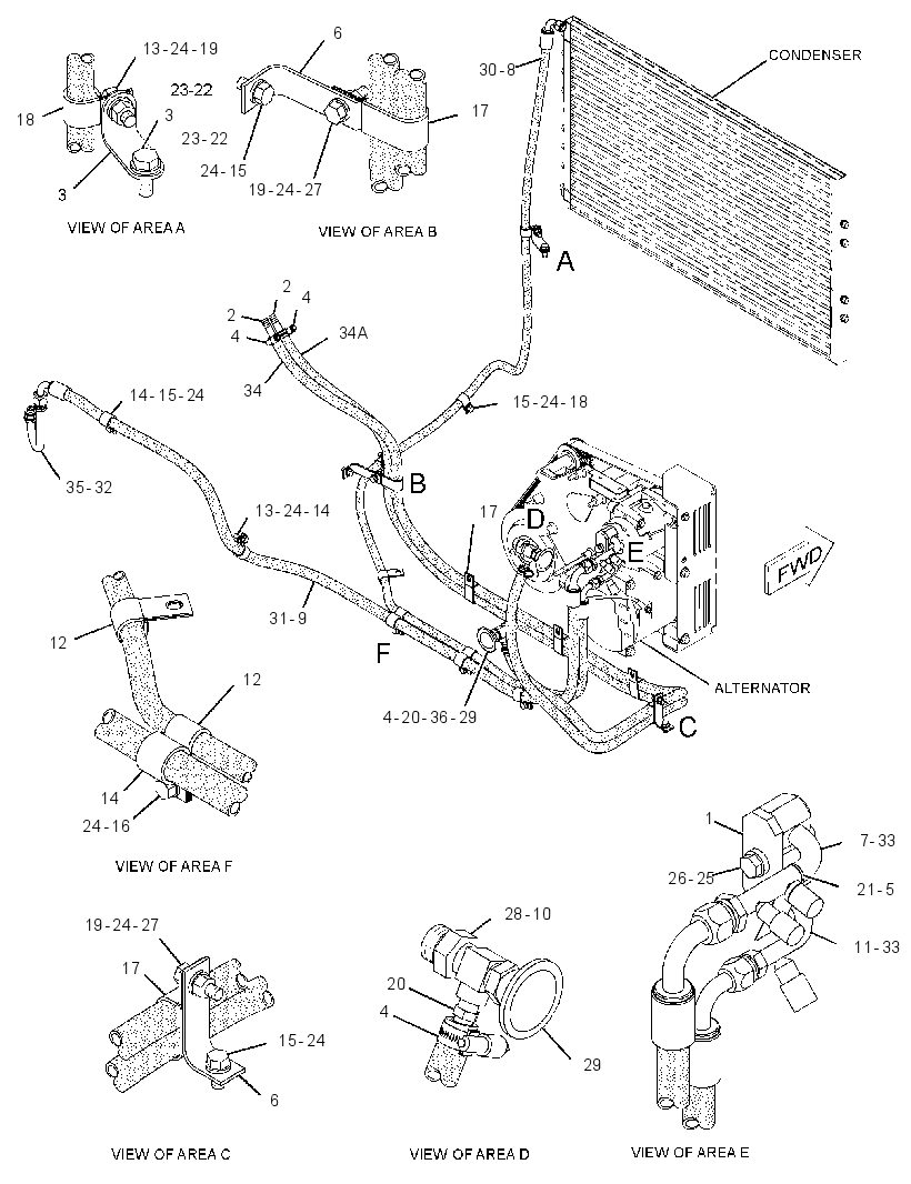 LINES GP-HEATER & AIR COND 2324863 CAT