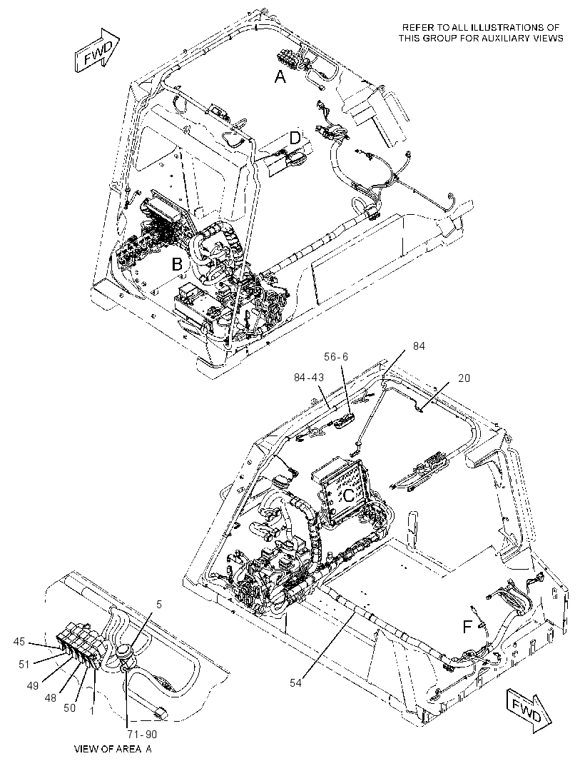 Проводка кабины 2445506 CAT
