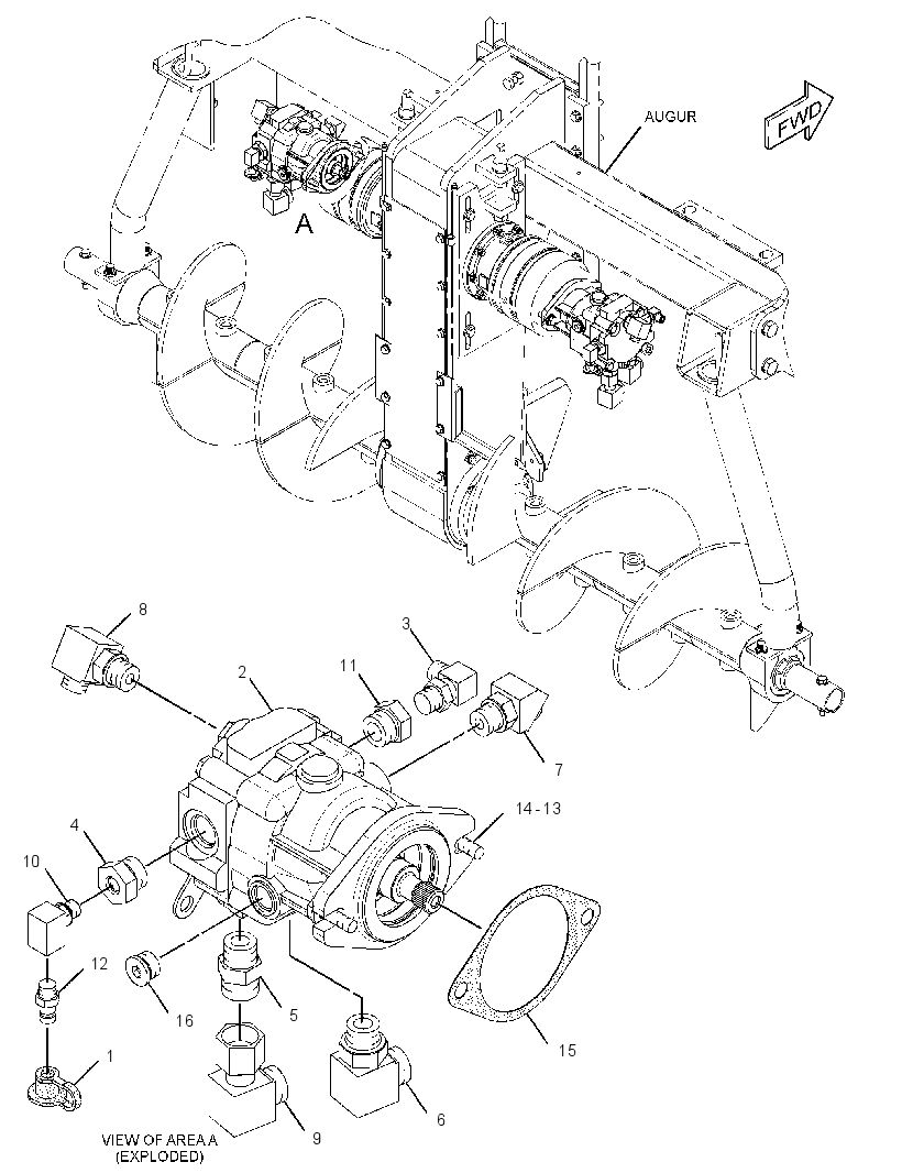 MOTOR & MTG GP-AUGER 1909959 CAT
