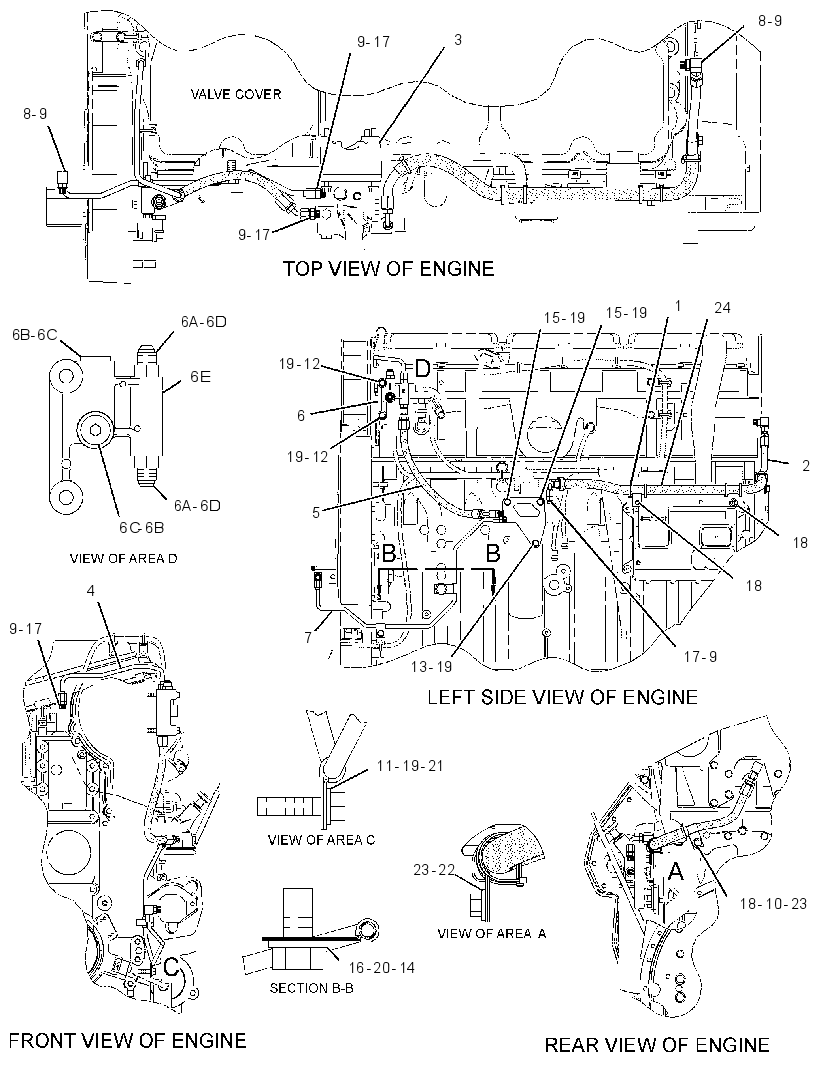 Трубопроводы топливные 2871602 CAT