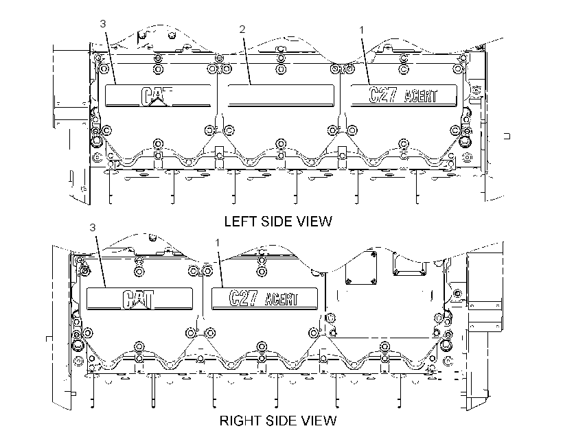 PLATE GP-ENGINE IDENTIFICATION 2569738 CAT