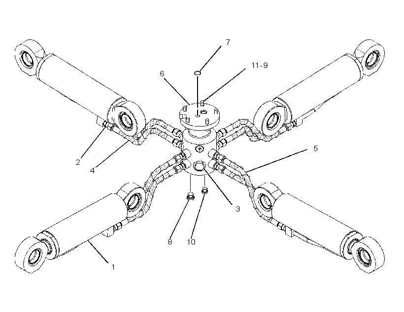 CYLINDER & LINES GP-GRAPPLE 2933221 CAT