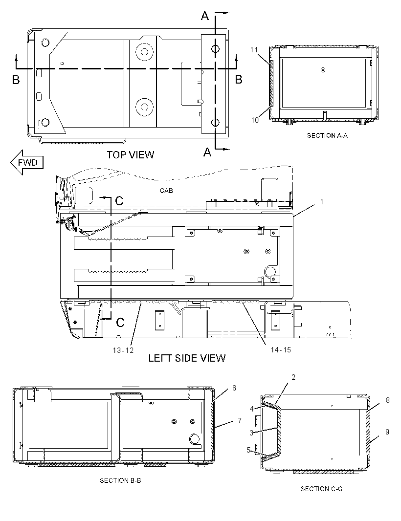 FRAME GP-CAB RISER 2230123 CAT