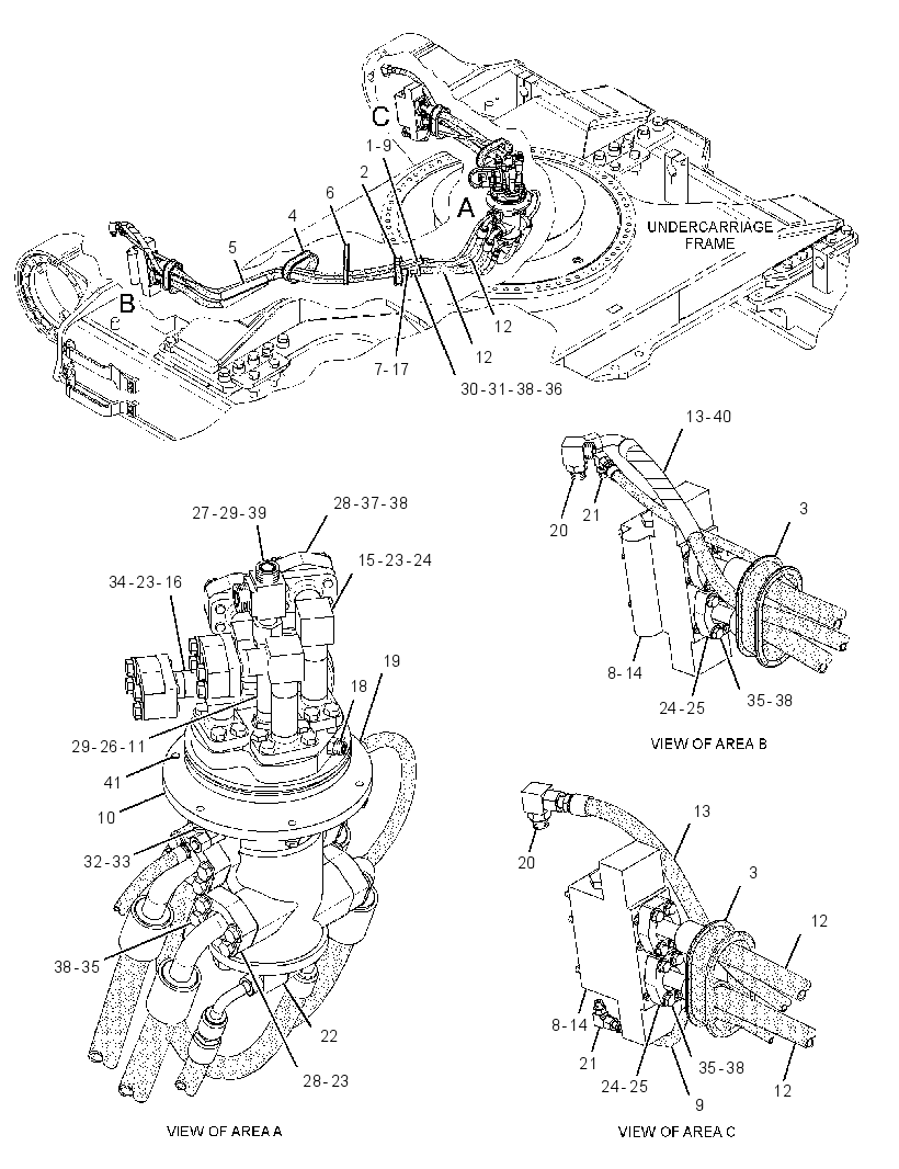 Трубопроводы мотора хода 2530306 CAT
