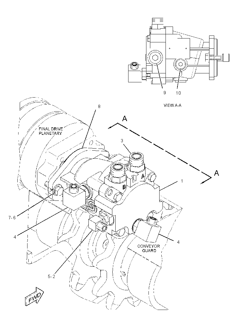 MOTOR & MTG GP-AUGER 2309597 CAT