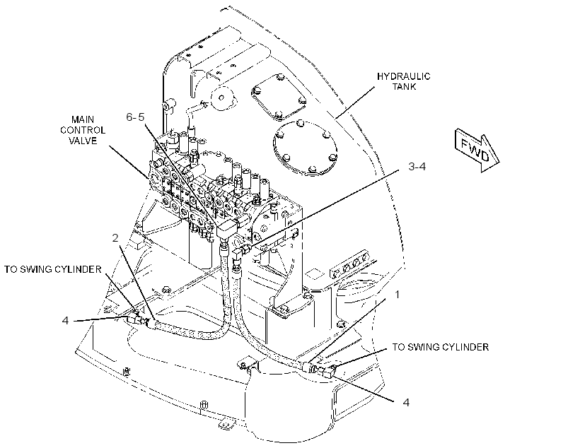 LINES GP-SWING CYLINDER 2923326 CAT