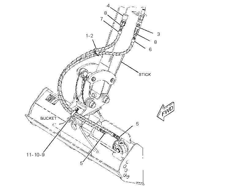 LINES GP-BUCKET TILT CYLINDER 2512024 CAT