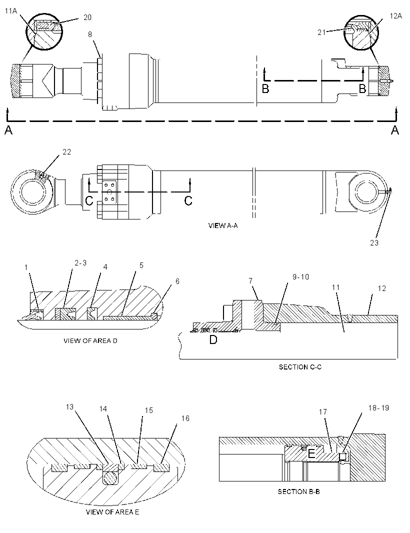CYLINDER & SEAL GP-HYDRAULIC 3604628 CAT