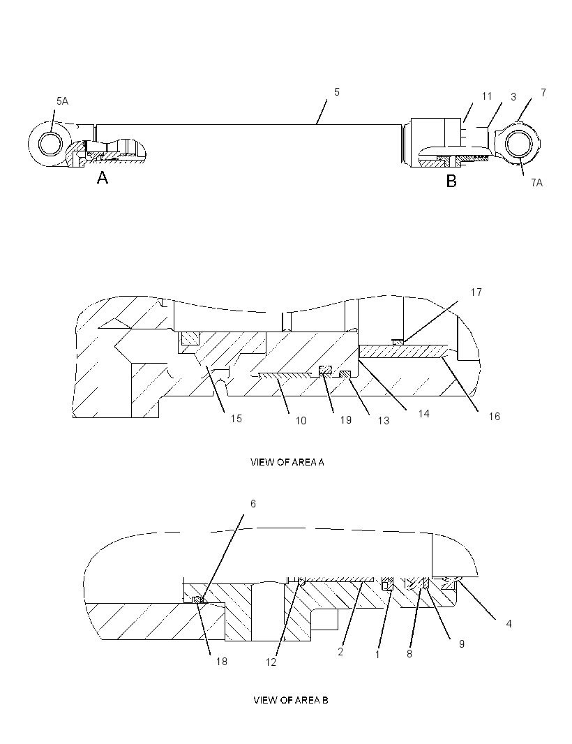 Цилиндр стрелы 1184979 CAT