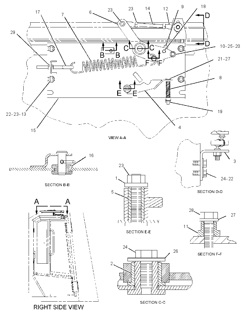 SPRING GP-CAB DOOR 2509873 CAT