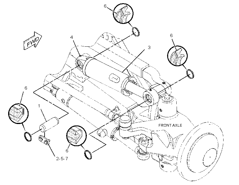CYLINDER & MTG GP-WHEEL LEAN 2496545 CAT