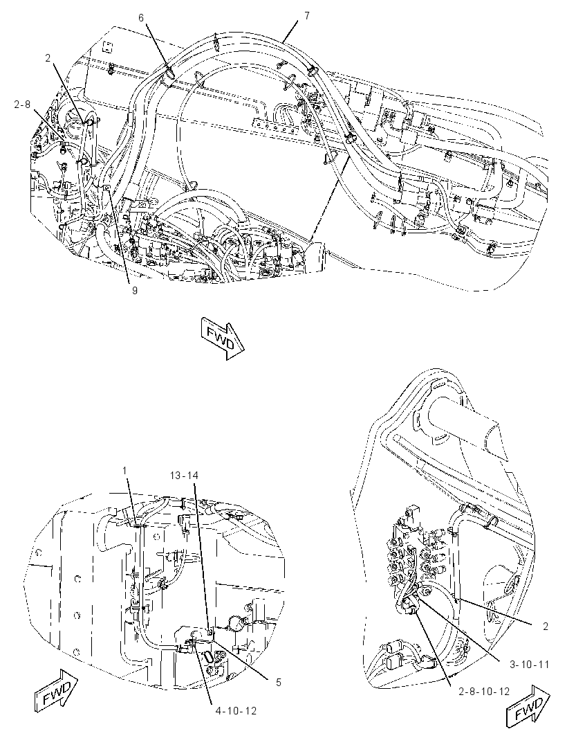 WIRING GP-AUXILIARY CONTROL 2757026 CAT