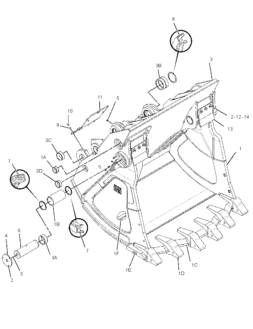 BUCKET GP-FRONT SHOVEL 2330169 CAT