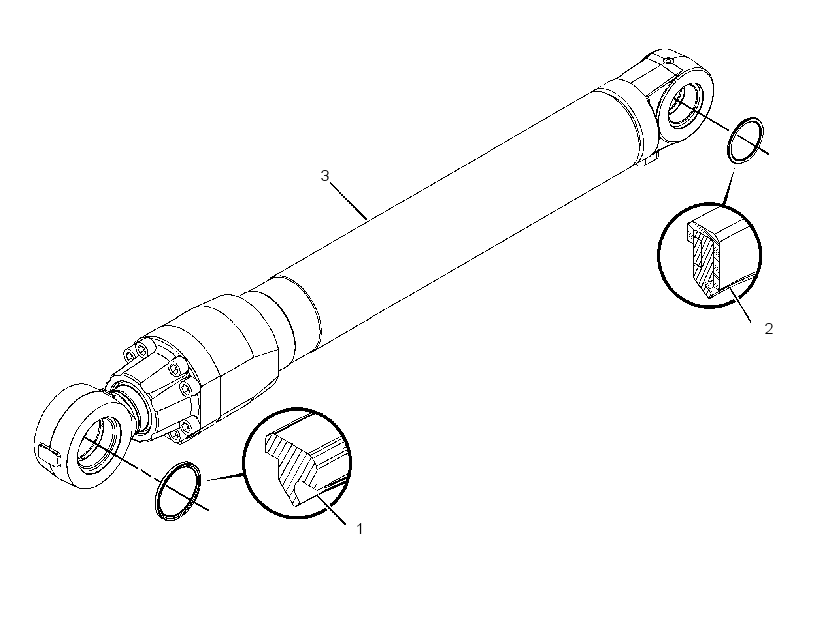 Цилиндр с уплотнениями стрелы 2963213 CAT