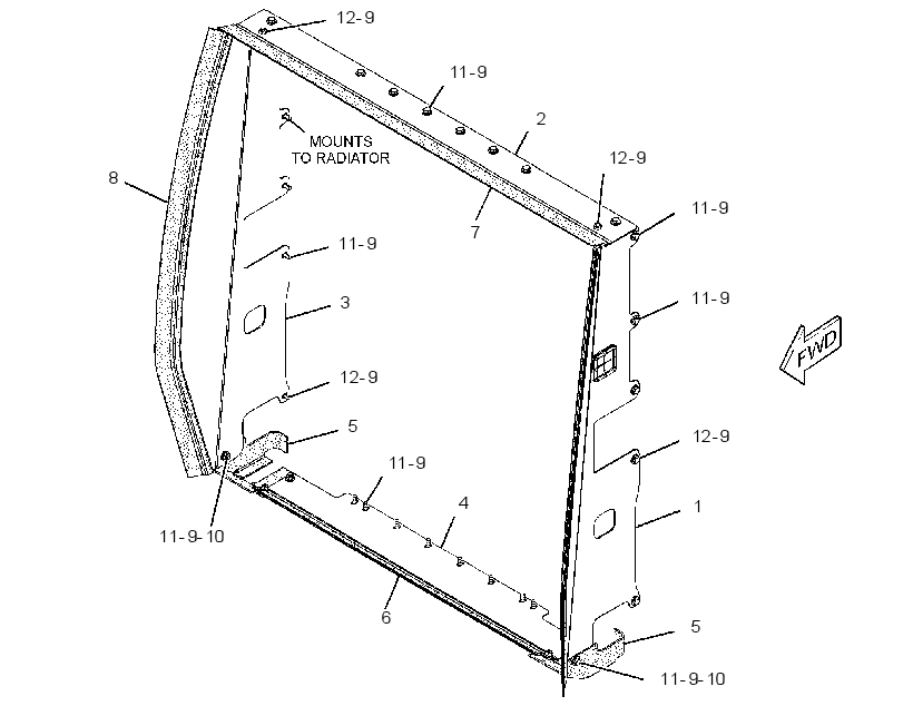 BAFFLE GP-RADIATOR 2704242 CAT