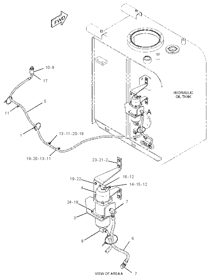 FILTER & LINES GP-HYDRAULIC 2608202 CAT