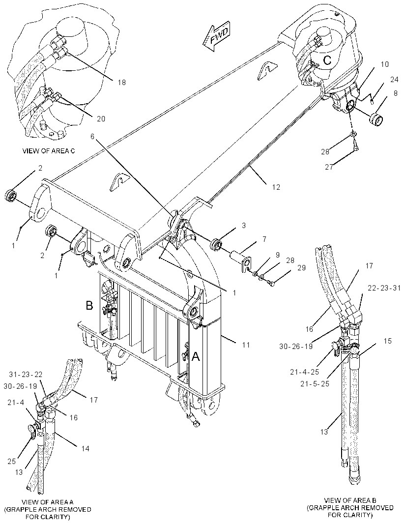 FRAME GP-GRAPPLE 2561146 CAT