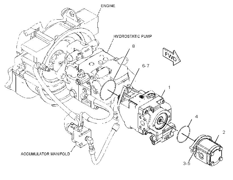PUMP GP-PISTON & GEAR 2583401 CAT