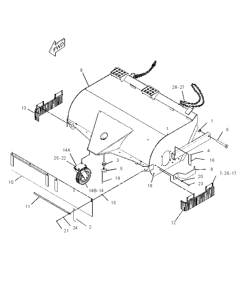 FRAME GP-BROOM 2419439 CAT