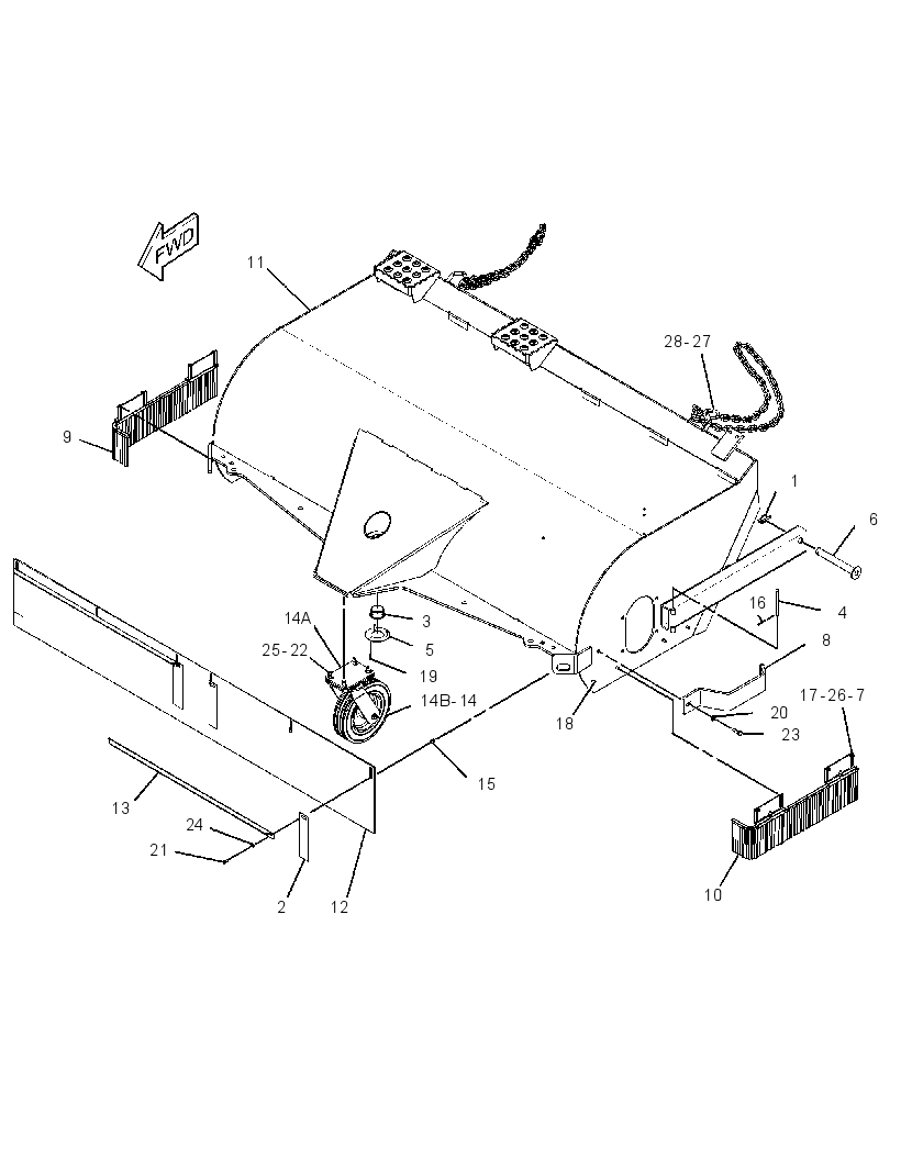 FRAME GP-BROOM 2419477 CAT