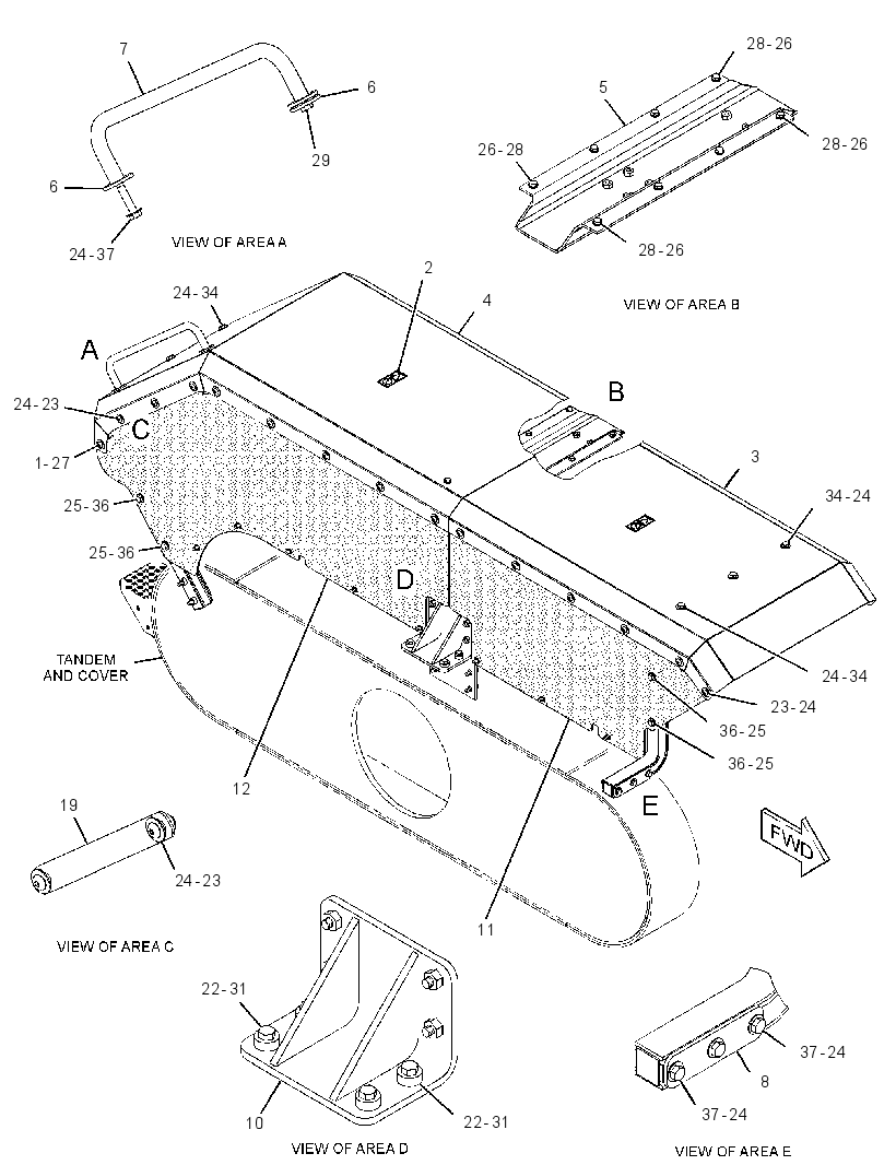 FENDER & SUPPORT GP 2500166 CAT