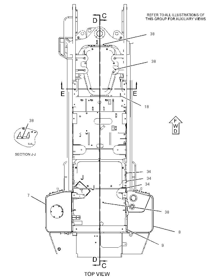 FRAME & TANK AS-REAR 2423559 CAT