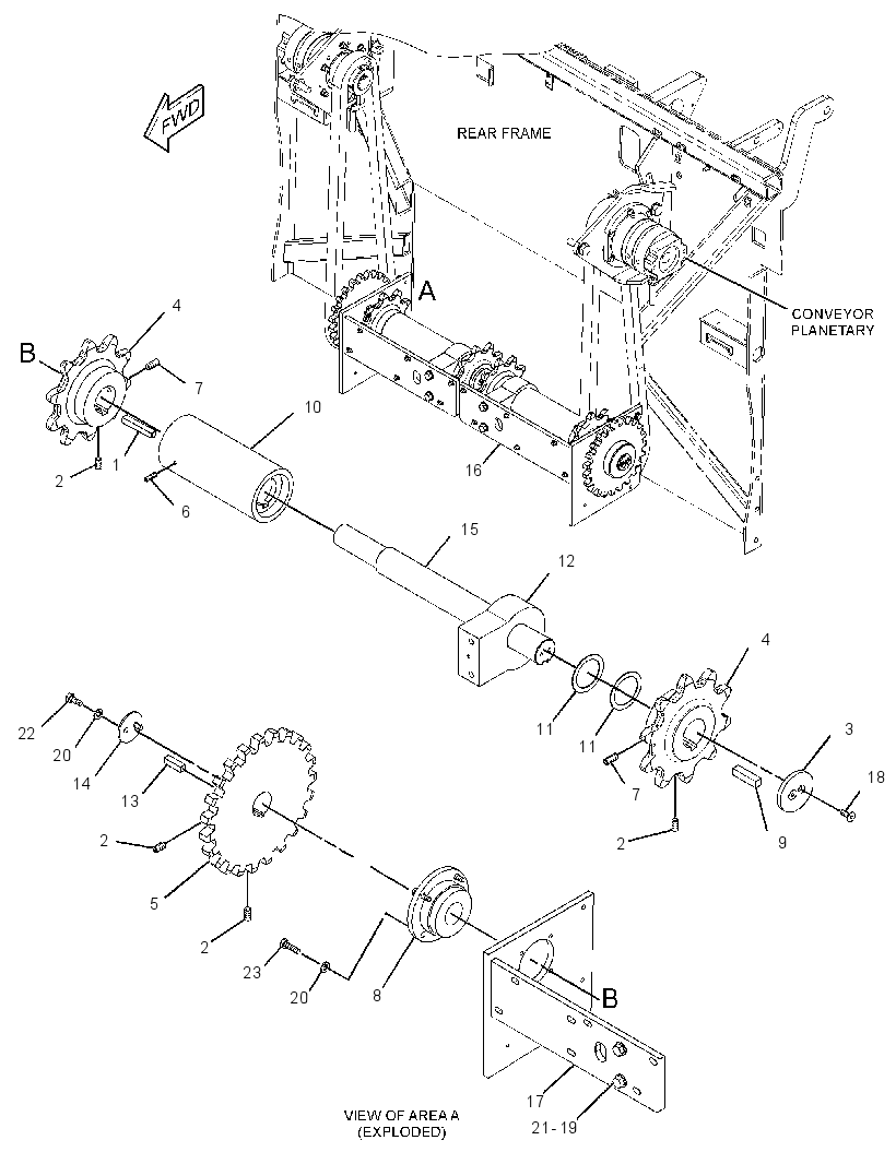 SHAFT GP-FEEDER DRIVE 2636003 CAT